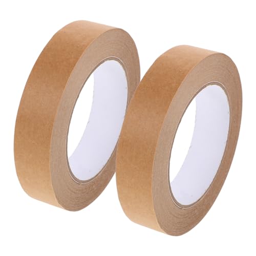 FELTECHELECTR 2st Klebeband Kraftband Für Karton Sich Bewegendes Band Packpapier Kleben Packband Aus Papier Kraftdichtband Recycelbares Verpackungsband Braunes Packband Brown Kraftpapier von FELTECHELECTR