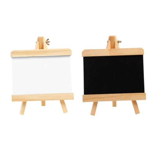 FELTECHELECTR 2st Mini-zeichenbrett Stehende Tafel Wiederverwendbare Mini-tafel Zeichenblock Für Mini-tischtafel Rustikale Mini-tafel Schreibtisch Whiteboard Mini-whiteboard Hölzern Black von FELTECHELECTR