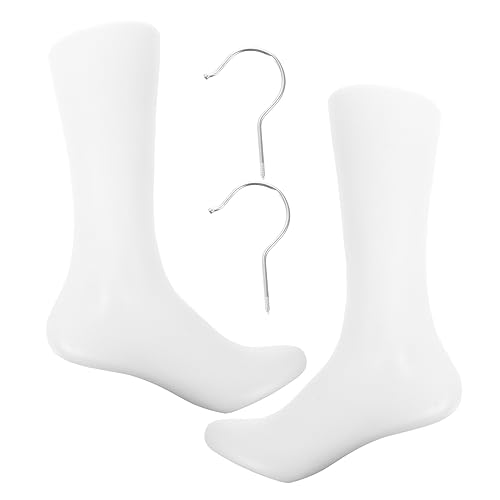 FELTECHELECTR 2st Socken-requisiten Socken Fuß Schaufensterpuppe Schuhe Für Frauen Mannequin-fußanzeige Weibliches Fußmodell Fußpuppe Für Socken Sockenfußmodell Sockenmodell Hände Weiß Plastik von FELTECHELECTR