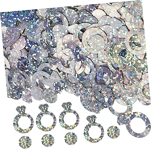 FELTECHELECTR 3 Diamantring Konfetti hochzeitsdeko bunt the gems jewel Partykonfetti für den Tisch Lametta Ringe esstisch Multifunktionales Konfetti Festival Konfetti Papier von FELTECHELECTR