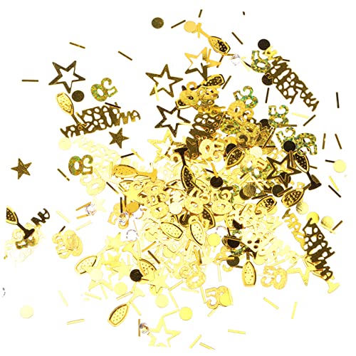 FELTECHELECTR Jahrestags-party-streuer 50. Hochzeitstag Gold Konfetti Papier Glitter Pailletten Für Party von FELTECHELECTR