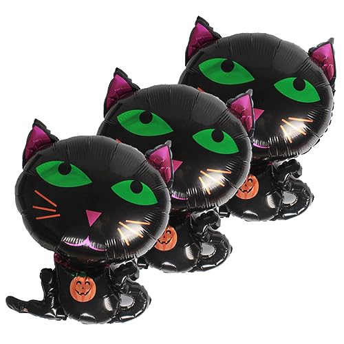 FELTECHELECTR 3 Stück Halloween Luftballons Spukhaus & Katzen Design Aufblasbare Deko Für Halloween Partys Bunte Ballons Wundervollen Farben Für Geburtstagsfeiern Und Feste von FELTECHELECTR