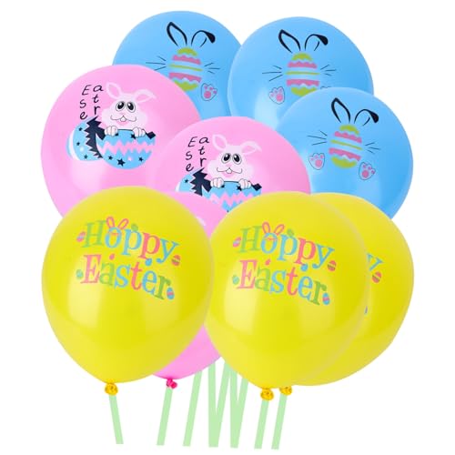 FELTECHELECTR 30 Stück Ostern Latexballons Mit Cartoon Druck Bunte Ballons Für Die Perfekte Osterfeier Party Dekoration Und Kreative Hintergrundgestaltung von FELTECHELECTR