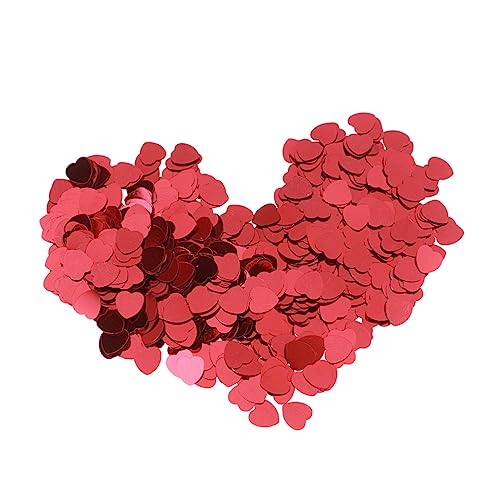 FELTECHELECTR 30g Herzförmige Konfetti Tischdeko Für Geburtstagsfeiern Hochzeiten Und Weihnachten Rote Streudeko Für Partys Und Feierlichkeiten 10mm Confetti von FELTECHELECTR