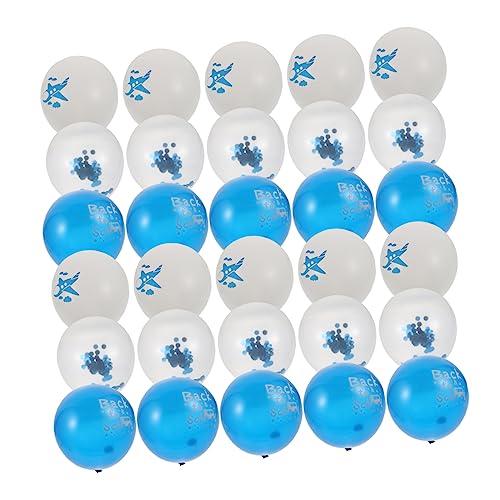 FELTECHELECTR 30st Ballonanzug Kreative Luftballons Ballons Bedrucken Partyzubehör Zurück Zur Schulparty-requisite Buchstaben Bedruckte Luftballons Dekorative Luftballons Latexballons Emulsion von FELTECHELECTR