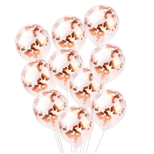 FELTECHELECTR 37 Stück Roségold Luftballons Set 40 Jahre Geburtstagsdeko Aus Naturlatex Und Aluminiumfolie Inklusive Metallic Ballons Und Pailletten Für Festliche Anlässe Partydekoration von FELTECHELECTR