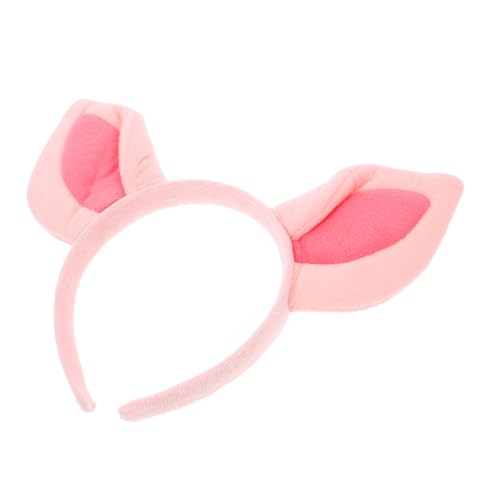 FELTECHELECTR 3st Bühnen-performance-requisite Rosa Schweinekopfbedeckung Schweineohren Haarreifen Schweineohren Kostüm Für Erwachsene Schweinchenohren Stirnband Halloween-accessoires Kaninchen von FELTECHELECTR