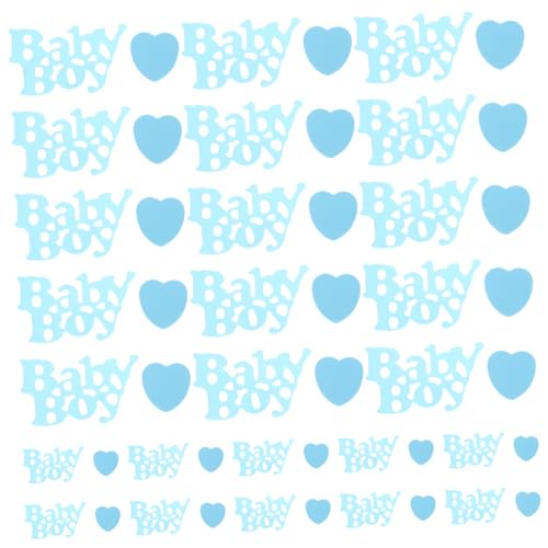 FELTECHELECTR 4 Sätze Konfetti Babyparty-Dekoration Tischdekorationen -Dekorationen confetti jahrestag -Dusche Babyparty-Party-Tischstreuung Geschlecht offenbaren Dekoration Plastik Blue von FELTECHELECTR