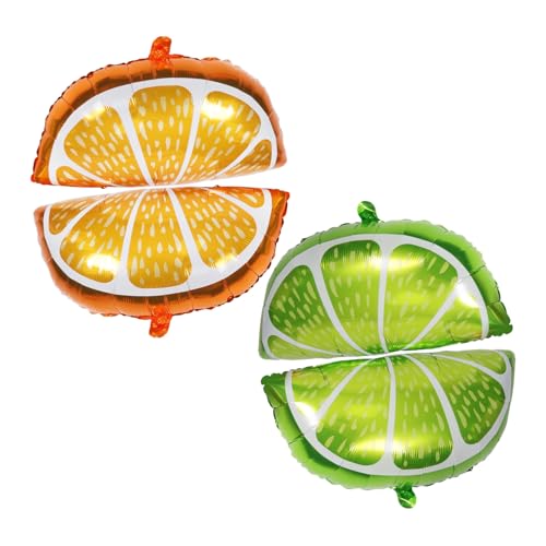 FELTECHELECTR 4 Stück Zitronen-orangen-ballon Ballons Dekor Orangefarbenes Partyzubehör Wassermelonen-dekor Kinder Dekor Hawaiianische Ballons Fruchtballons Ballon Aus Aluminiumfolie Colorful von FELTECHELECTR