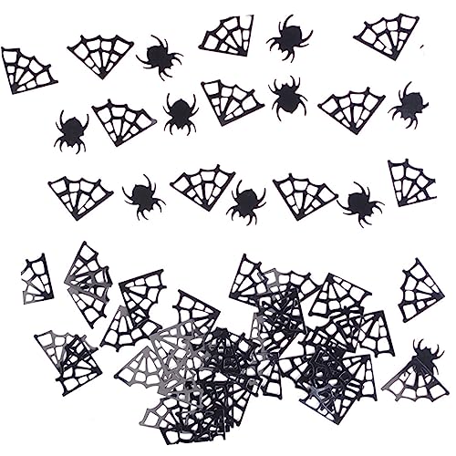 FELTECHELECTR 5 Packungen Halloween-party-konfetti Spinnennetz-dekoration Maskerade Halloween-party-tasche Halloween-dekorationen Tischdekorationen Halloween- Karikatur Black von FELTECHELECTR