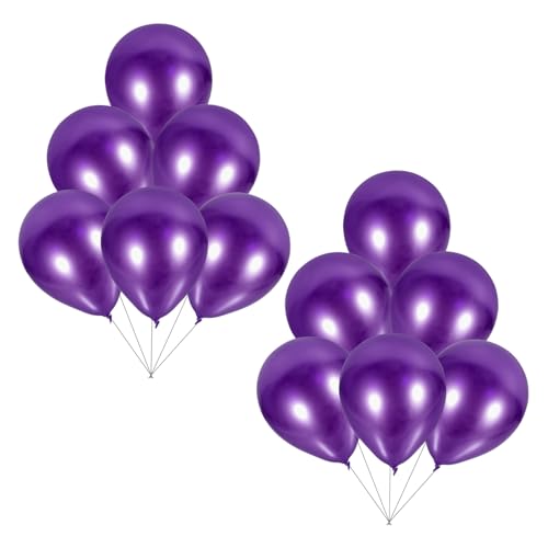 FELTECHELECTR 50 Stück Ballonanordnung luftballons Ballongas balons wasserballon ballons metallic Ballon für Geburtstagsfeiern Hochzeitsballons Partygeschenke große Partyballons Emulsion Violett von FELTECHELECTR