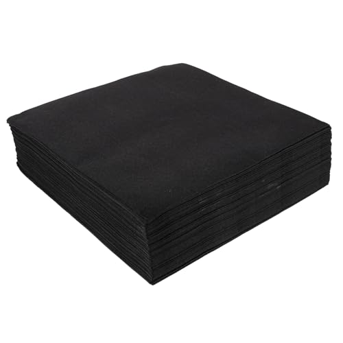 FELTECHELECTR 50 Stück Luxus-Papierservietten Servietten für die Hochzeitsfeier eine Leinenservietten Henne Teller party sachen party supplies Bankette Servietten Hochzeitsservietten Black von FELTECHELECTR