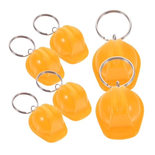 FELTECHELECTR 6St Schlüsselanhänger LKW Reize Schließe Gefälligkeiten Schutzhelm tasse für opa produkte plat Brieftasche Babyphone Taschenanhänger für Handtaschen Geldbörse Charme Plastik Yellow von FELTECHELECTR