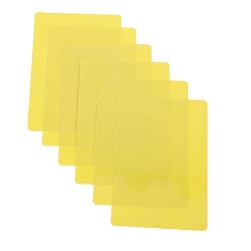 FELTECHELECTR 6st Preisschild Kraftetiketten Unter Dem Waschbeckenetikett Durchsichtige Aufkleber Alarmaufkleber Etiketten Aus Kraftpapier Bibliotheksregalmarkierungen Regaletikett Pvc Yellow von FELTECHELECTR