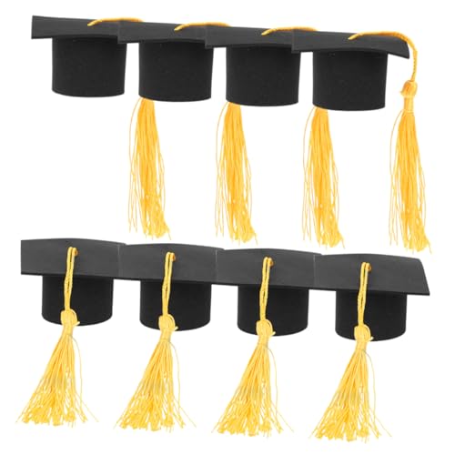 FELTECHELECTR 8 Stücke Mini Graduation Caps Quasten Klasse Von 2024 Cupcake Topper Für Graduierung Kuchen Dekorationen von FELTECHELECTR