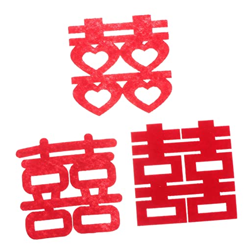 FELTECHELECTR 90st Mini Handwurf Hochzeitstisch Hochzeit Xi Konfetti Romantisches Valentinstag Tischkonfetti Mini- Chinesische Hochzeit Schmücken Hochzeitsbett-hi-aufkleber Rot Vlies von FELTECHELECTR