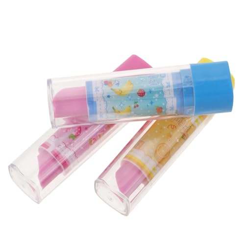 FELTECHELECTR Radiergummi-set Mit Cartoon-lippenstift 3-teilig Für Jungen Und Mädchen Briefpapier-muster Radiergummi Sicheres Material Für Schüler von FELTECHELECTR