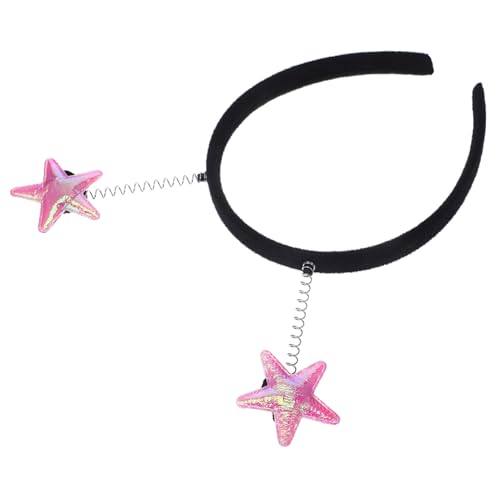 FELTECHELECTR Party-kopfbedeckung Stern-stirnband Für Mädchen Kreatives Stirnband Stern-haarband Haarschmuck Für Damen Haarschmuck Für Mädchen Stirnband Aus Kunststoff Rosa Plastik von FELTECHELECTR