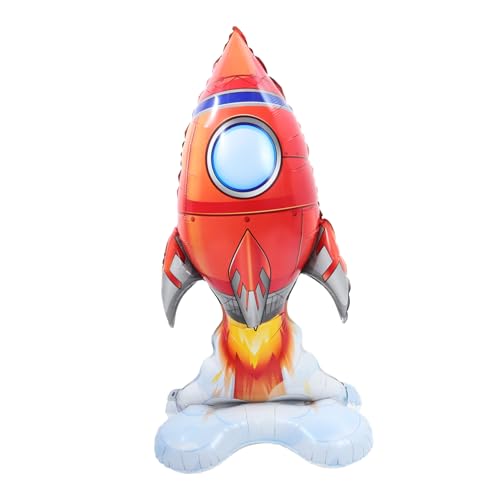 FELTECHELECTR Raketen ballons Partyballons aufblasbare Raketenballons Astronautenballon kinderparty mitgebsel deckenverkleidung kreativer Ballon Raketenballons für die Babyparty pa Aluminium rot von FELTECHELECTR