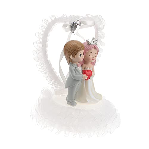 FELTECHELECTR Schmuck für Braut und Bräutigam Hochzeit Paare büro dekoration office decoration wedding decor Adorable Dekoration Paarfiguren-Dekore Desktop-Paar-Statuen- Plastik Weiß von FELTECHELECTR