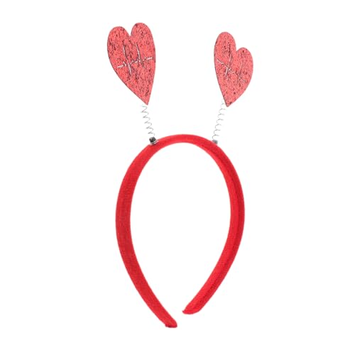 FELTECHELECTR Herz-Stirnband zum Valentinstag Herz-Stirnband für Frauen Liebes-Stirnband Amor Valentinstag Party-Kopfschmuck von FELTECHELECTR