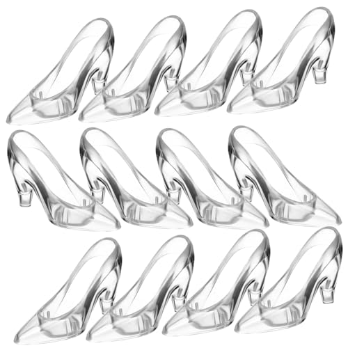 FELTECHELECTR Willkommensschild Hochzeit Schuh Dekorationen Klare High Heels Ornamente Für Partys Tischdekoration Und Kreative Anlässe x Transparente Schuhmodelle Fersenkappen Für High Heels von FELTECHELECTR