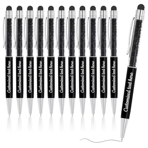 FENGHUO Personalisierte Crystal Pen mit Stylus,Metall einziehbaren Kugelschreiber,anpassbare Logo Name Pen,lustige Stift(120 Stk) von FENGHUO