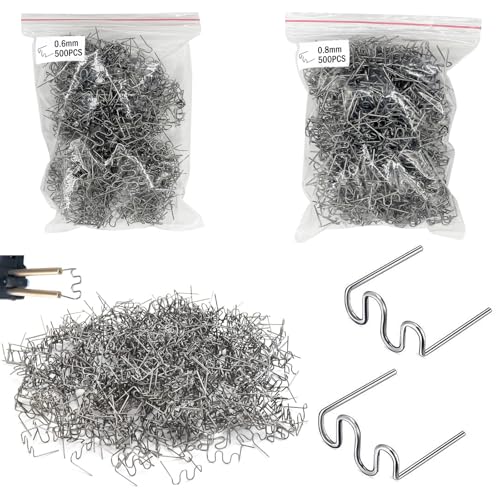 1000 Stück Stahl Hot Staples Schweißstäbe Klammern 0,8mm / 0,6mm Hot Staples Welder Staple, Plastik Schweißen Heiße Heftklammern, Klammern Schweißen, Heiße Heftklammern, Schweißen Reparaturmaschine von FENGJIAHUI