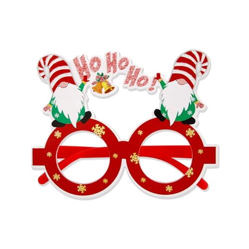 FENOHREFE Weihnachtsmann XmasTree Brillenrahmen Kunststoff Brille 2024 Silvester Party Supplies Weihnachtsdekoration Kinder Geschenk Themen-Brille von FENOHREFE