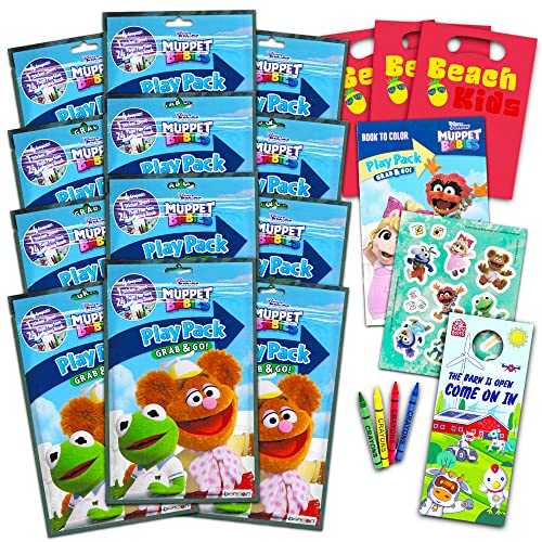 Muppet Babies Party Favors Pack ~ Bundle of 12 Muppet Babies Play Packs Filled with Stickers| Coloring Books| and Crayons (Muppet Babies Party Supplies) von FENRIR