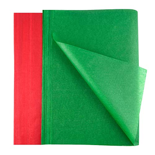 FEPITO 100 Blatt Weihnachts-Seidenpapier Weißes Geschenkpapier für Weihnachtsverpackungsgeschenke, Bastelbedarf (14 x 20 Zoll) von FEPITO