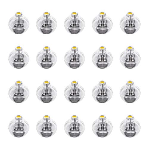 FEPITO 20 Pcs LED Luftballons Lichter Laternen Lichter nicht blinkend warmes gelbes Licht für Weihnachtshochzeitsfeierdekoration Halloween von FEPITO