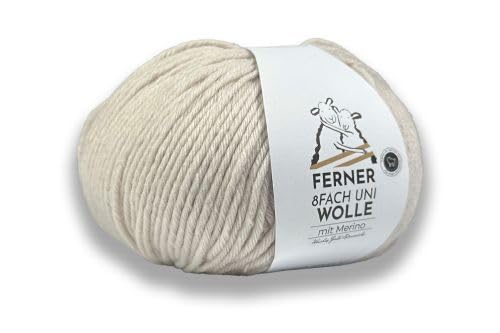 Ferner Wolle Lungauer 8-fach Merino Uni 01 - von FERNER WOLLE