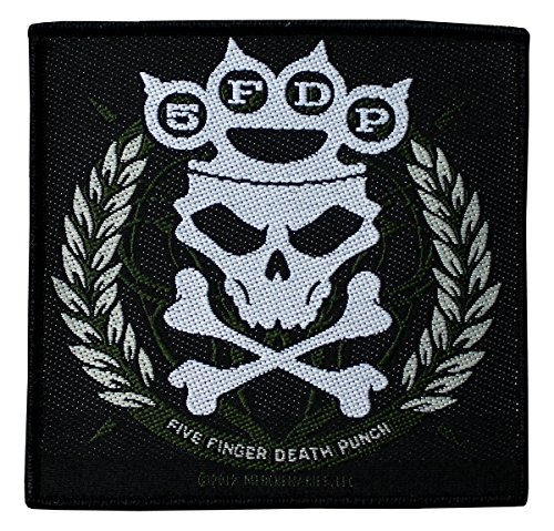 FIVE FINGER DEATH PUNCH Aufnäher KNUCKLE CROWN Patch gewebt 10 x 10 cm von Five Finger Death Punch