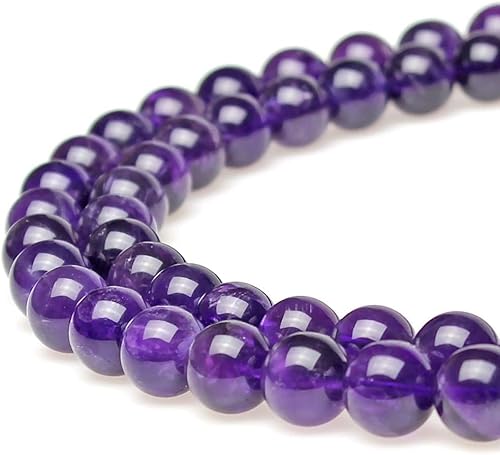 5A natürlicher südafrikanischer Amethyst-Edelstein, runde Steinperlen für Schmuckherstellung, DIY, Armband, Halskette (12 mm) von FFDZLOP