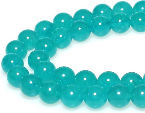 Bestseller Amazonit-Farbe, Jadestein, rund, lose Steinperlen, DIY für Schmuck- und Armbandherstellung (8 mm) von FFDZLOP