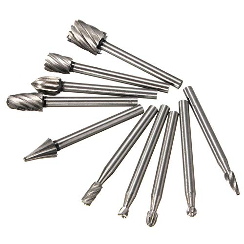 Diamant-Schleif- und Polierfräser Gravur-Bits, 10 stücke 1/8 Zoll Schaft Fräsen Rotary Datei Grate Bit Set Holz Carving Raspeln Bits Schleifen Headn von FFENFRYOU