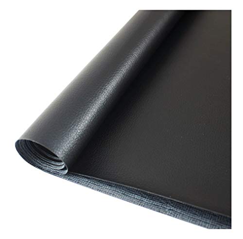 Texturiertes flammschutzendes Ledergewebe, Kunstleder-Polsterstoff, Kunstleder-Polsterstoff for Auto, Boot(Black,1.38x2m) von FFENFRYOU