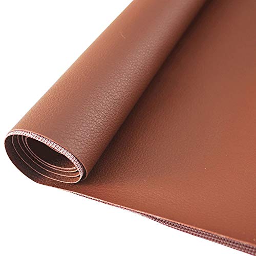 Texturiertes flammschutzendes Ledergewebe, Kunstleder-Polsterstoff, Kunstleder-Polsterstoff for Auto, Boot(Brown 10#,1.38x4m) von FFENFRYOU