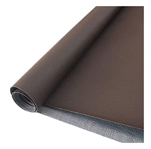 Texturiertes flammschutzendes Ledergewebe, Kunstleder-Polsterstoff, Kunstleder-Polsterstoff for Auto, Boot(Brown Black,1.38x10m) von FFENFRYOU