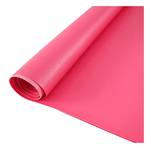 Texturiertes flammschutzendes Ledergewebe, Kunstleder-Polsterstoff, Kunstleder-Polsterstoff for Auto, Boot(Rose Red,1.38x5m) von FFENFRYOU