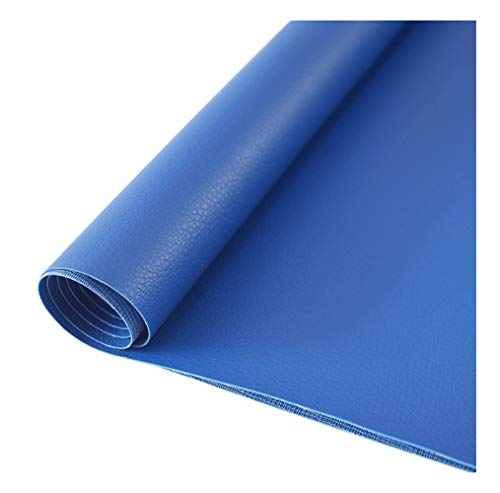 Texturiertes flammschutzendes Ledergewebe, Kunstleder-Polsterstoff, Kunstleder-Polsterstoff for Auto, Boot(Sapphire Blue,1.38x2m) von FFENFRYOU