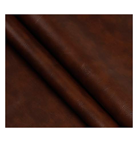 Texturiertes flammschutzendes Ledergewebe, Polsterleder, Kunstleder, Polsterstoff for Polsterung, Kunstleder, Automaterial(Dark Brown,1.38x1m) von FFENFRYOU