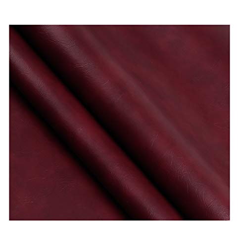 Texturiertes flammschutzendes Ledergewebe, Polsterleder, Kunstleder, Polsterstoff for Polsterung, Kunstleder, Automaterial(Wine Red,1.38x2m) von FFENFRYOU