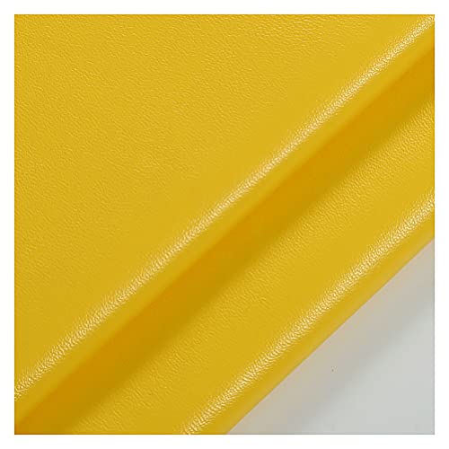 Texturiertes flammschutzendes Ledergewebe, Polstermaterial: Lederstoff, Polsterstoffe am laufenden Meter, Stoff, Kunstleder, Kunstleder, Lederbezug, Polsterstoffe(Giallo,1.37X30cm) von FFENFRYOU