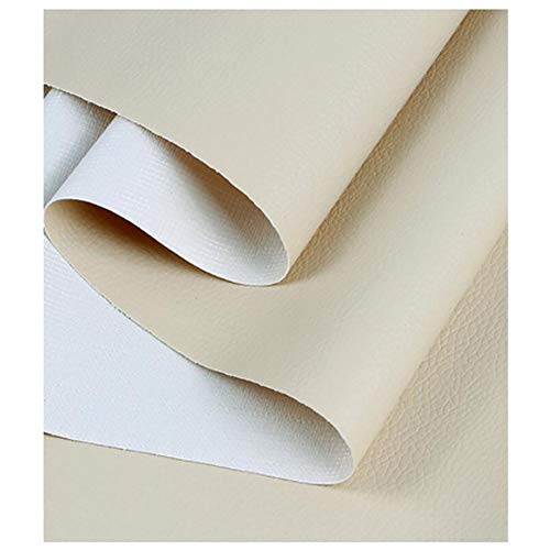 Texturiertes flammschutzendes Ledergewebe, Polsterung – Kunstleder, Polstermaterial, Polsterstoff(Beige,1.38X2m) von FFENFRYOU