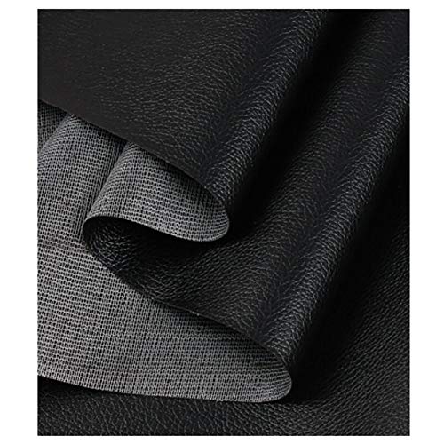 Texturiertes flammschutzendes Ledergewebe, Polsterung – Kunstleder, Polstermaterial, Polsterstoff(Black,1.38X2m) von FFENFRYOU