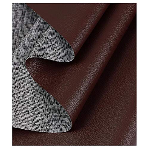 Texturiertes flammschutzendes Ledergewebe, Polsterung – Kunstleder, Polstermaterial, Polsterstoff(Dark Brown,1.38X2m) von FFENFRYOU