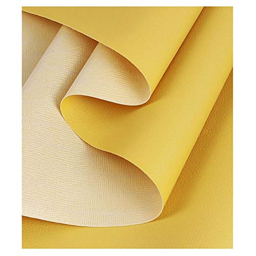 Texturiertes flammschutzendes Ledergewebe, Polsterung – Kunstleder, Polstermaterial, Polsterstoff(Giallo,1.38X30cm) von FFENFRYOU