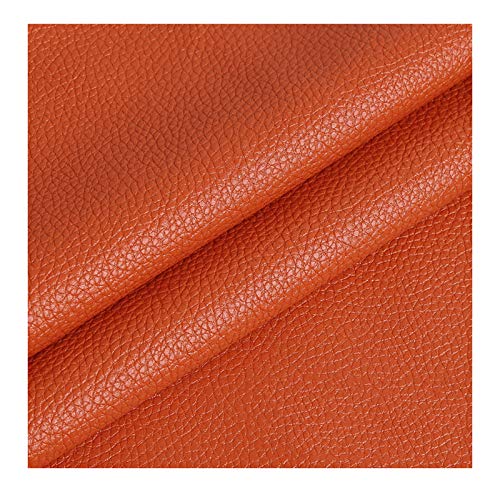 Texturiertes flammschutzendes Ledergewebe, Vinyl-Leder-Stoff, Polsterstoff, Material, Leder, Kunstleder, Materia, Stoff, Kunstleder, for Polsterung, Kunstleder, Auto-Mater(Oranje,1.38X2m) von FFENFRYOU